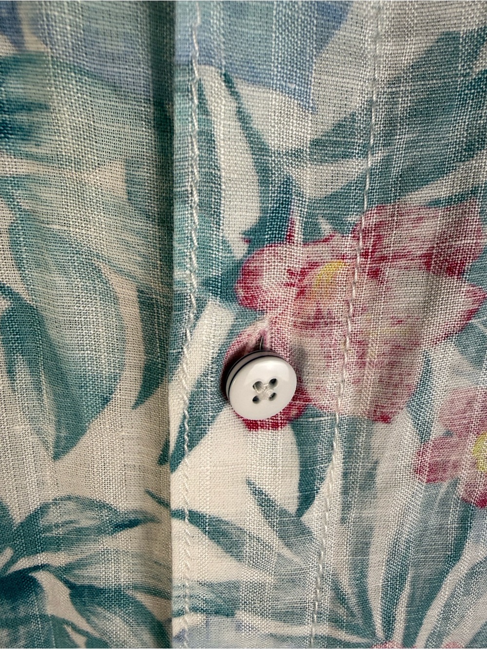 Tommy Bahama Linen Cotton Floral Button-Down Hawaiian Shirt - Picture 7 of 15